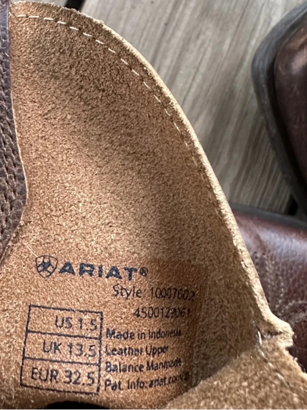 Ariat Rambler Leather Cowboy Boots Big Kids 1.5